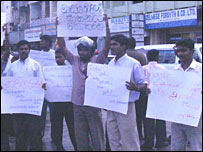 Journalists protest in Jaffna 