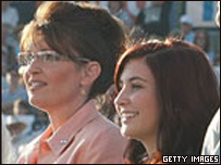 सारा पेलिन और उनकी बेटी ब्रिस्टल