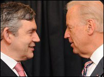 जोसेफ़ बाइडन और गार्डन ब्राउन