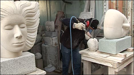 Danny Clahane at work in his studio