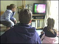 Crianças assistindo à TV