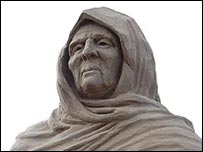 Witch sand sculpture