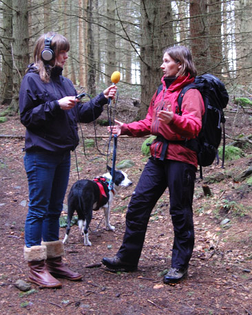 Radio interview in progress