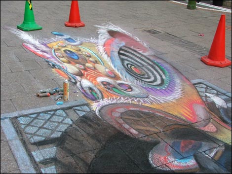 Julian Beever pavement art