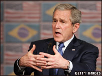 O presidente dos EUA, George W. Bush