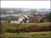 Meadowhall from Wincobank Hill