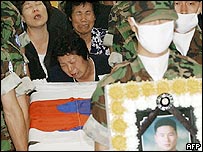 Lễ tang của người lính bị thiệt mạng