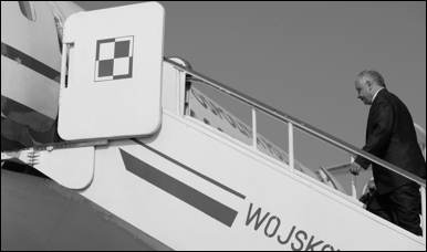 Лех Качинський і президентський літак