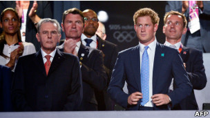 Príncipe Harry na abertura das Olimpíadas (Foto AFP)