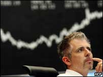 Frankfurt borsasında bir trader