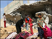 Destruição em Gaza