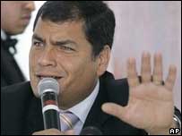 O presidente do Equador, Rafael Correa (foto de arquivo)