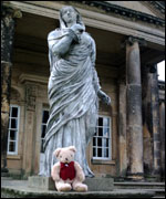 George Bear and statue