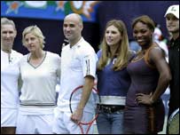 آغاسی و چهار تنيسور زن