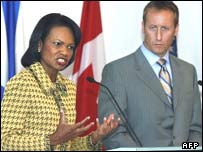 وزير خارجه کانادا و رايس