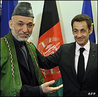 کرزی و سارکوزی در نشست سران ناتو