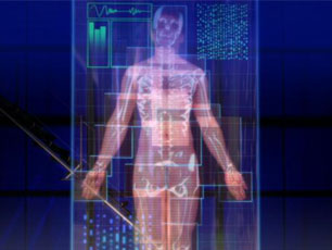 CGI image of human body scan CGI image of human body scan