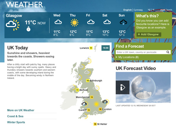BBC Weather beta