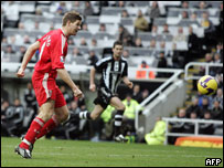 Steven Gerrard scoring a goal