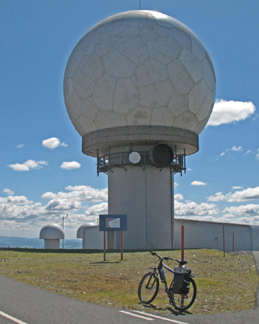 Ben's final photo is this striking shot of the air traffic control radar at Lowther Hill.
