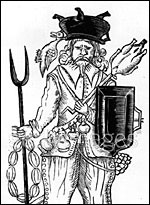 Circa 1540, Satire on the plundering habits of English soldiers raised for service in Ireland (Getty Images/Hulton|Archive)