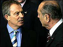 Blair and Chirac at a previous meeting