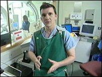 Rob Sissons in the operating room