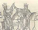 Image of Anglo-Saxon kings on horseback