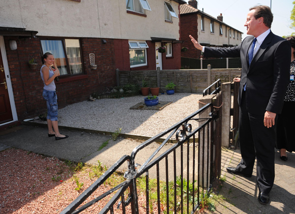 Cameron on a Council Estate