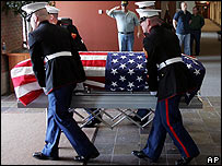 امریکی فوجیوں کے کفن