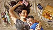 Sarah Solemani and Russell Tovey star in Him And Her, a new comedy for BBC Three