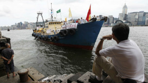Chiếc tàu cá khởi hành từ Hong Kong để đi đến quần đảo tranh chấp