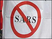 Cartaz contra a Sars