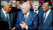 mandela de klerk butheleziSouth Africa leaders Nelson Mandela, FW De Klerk and Chief Mangosuthu Buthelezi prior to peace talks about the removal of the apartheid system of government.