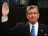 O secretário de Justiça dos Estados Unidos, John Ashcroft