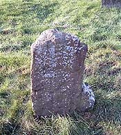 The stone which is said to mark the place where St. Lurach is buried. in Maghera