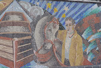 Murlun ar stryd yn Ystalyfera