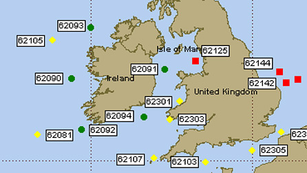 wave buoy map. Photo: ndbc.noaa.gov