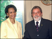 (Foto: Wilson Dias/Agência Brasil) O presidente Lula recebe a secretária de Estado americana no Palácio do Planalto