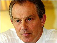 Britský premiér Tony Blair