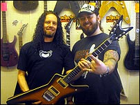 Rich Stubbs and Dave 'the Sleaze' at Kays Music Shop