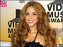 A pop star colombiana Shakira
