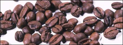 Some coffee beans