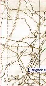 Newfoundland Memorial, Guedecourt - recent map