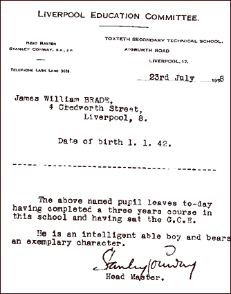 School Report covering letter