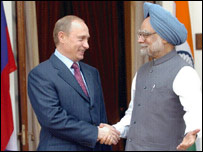 मनमोहन सिंह और राष्ट्रपति पुतिन