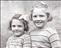 Mabel (on right) with her sister Violet at primary school in the mid '50s
