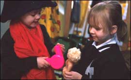 Nursery children playing 
