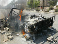 Veículo americano atacado em Bagdá