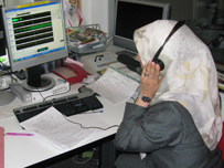 Adult learners making radio